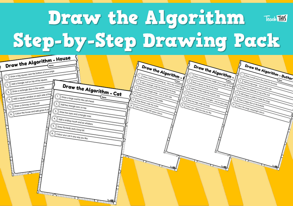 Draw the Algorithm Step-by-Step Drawing Pack