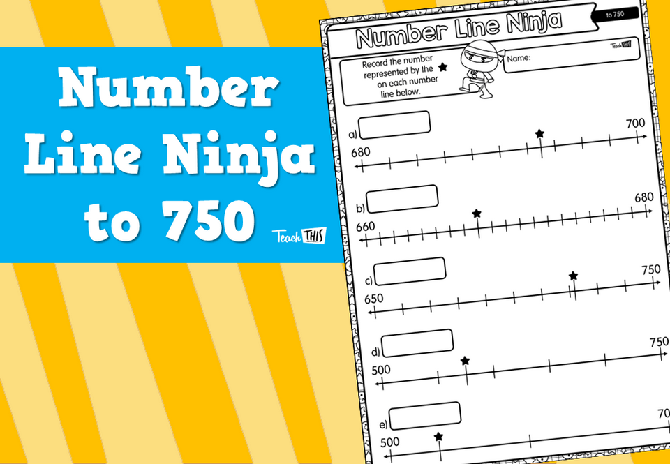 Number Line Ninja- to 750