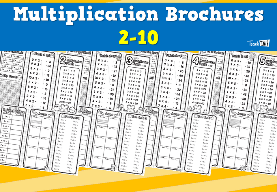Multiplication Brochures- 2-10