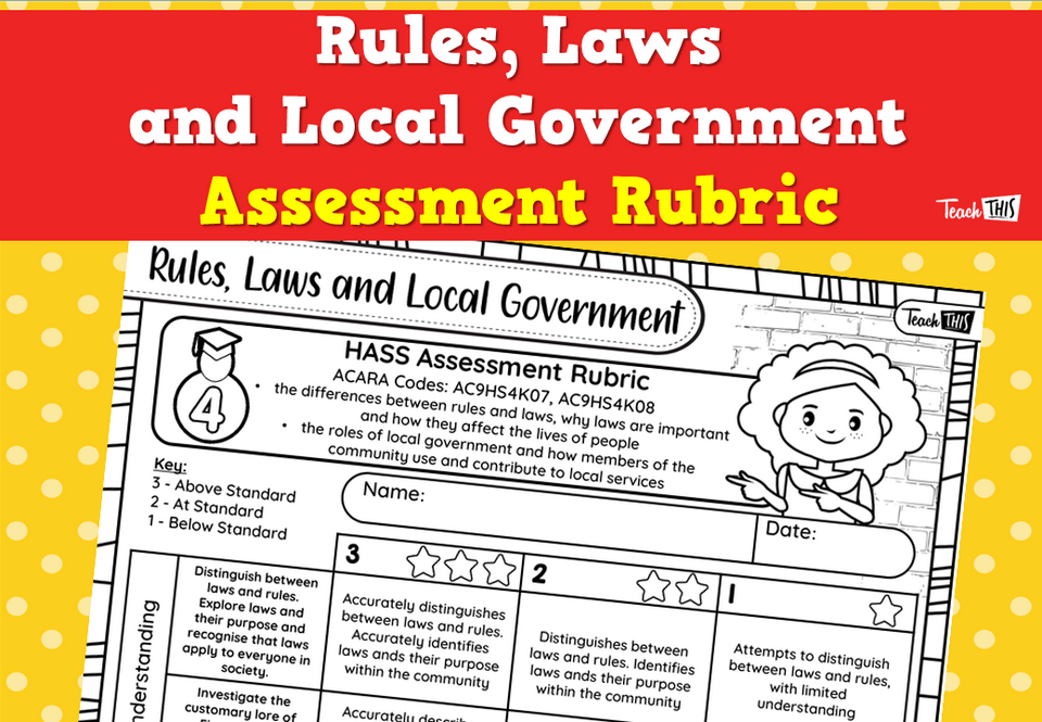 Rules, Laws and Local Government Assessment Rubric