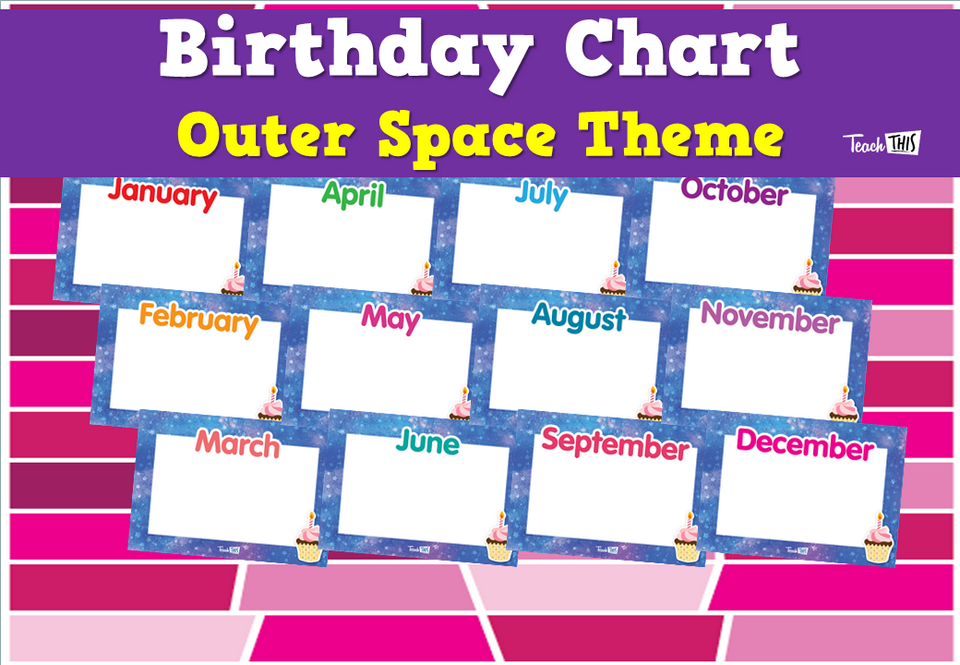 Birthday Chart - Outer Space Theme