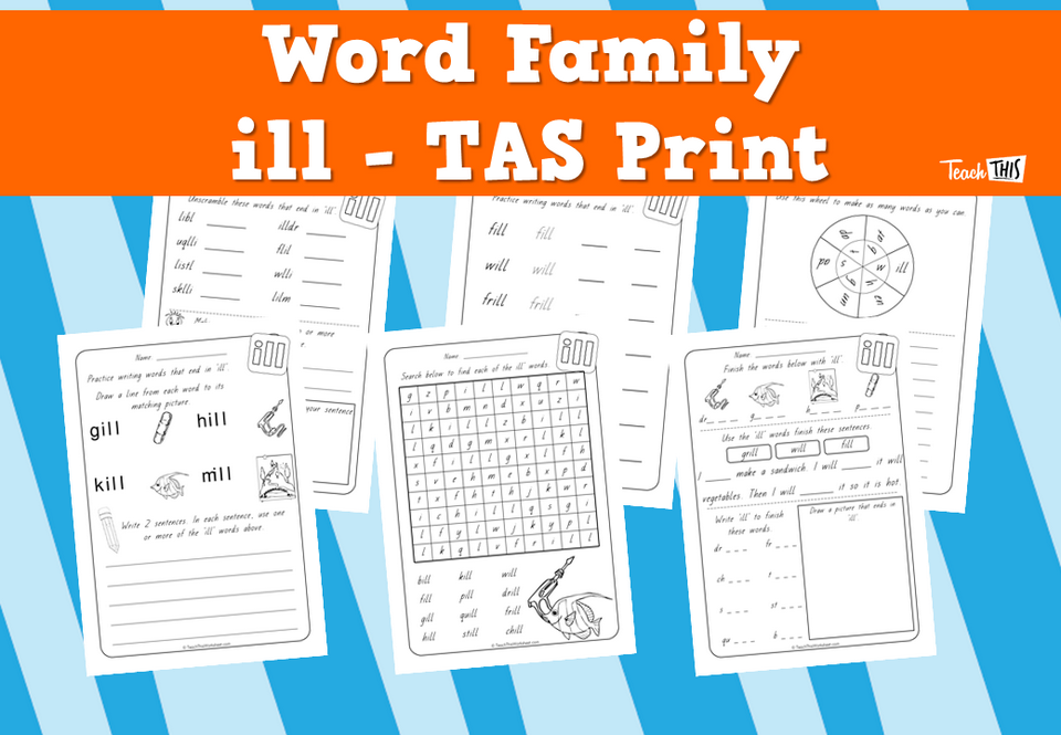 Word Family - ill - TAS Print