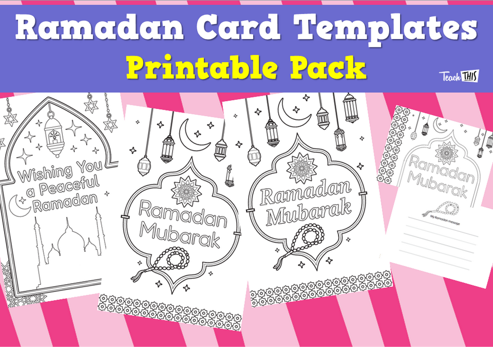Ramadan Card Templates - Printable Pack