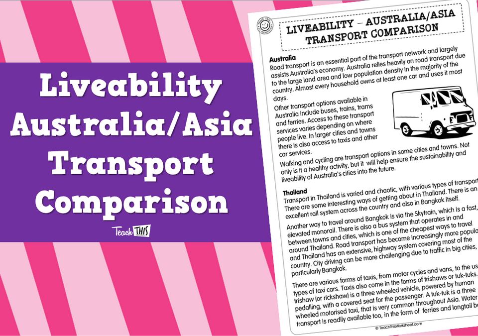 Liveability - Australia/Asia Transport Comparison (2pg)