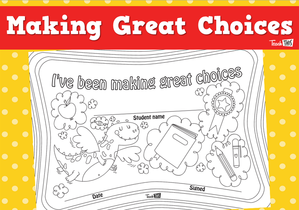 Making Great Choices Award