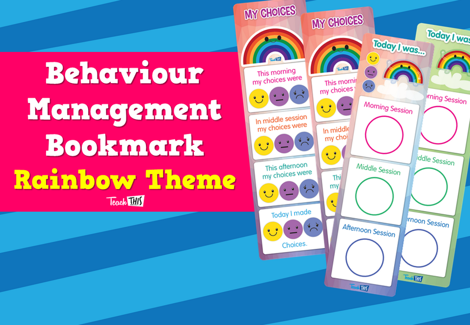 Behaviour Management Bookmark - Rainbow Theme