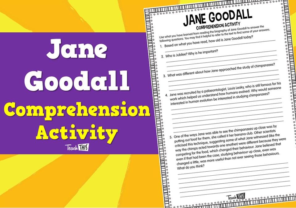 Jane Goodall - Comprehension Activity