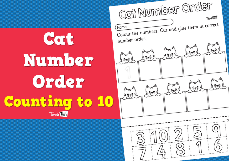 Cat Number Order - Counting to 10