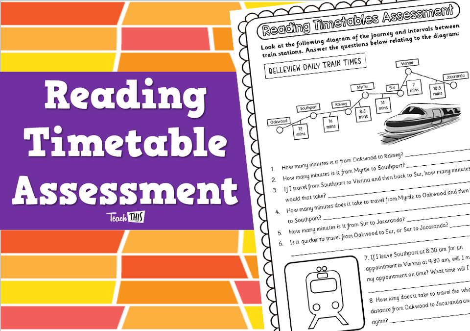 Reading Timetables - Assessment