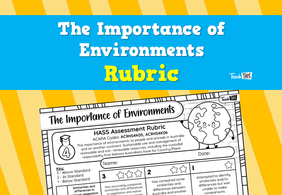 The Importance of Environments Assessment Rubric