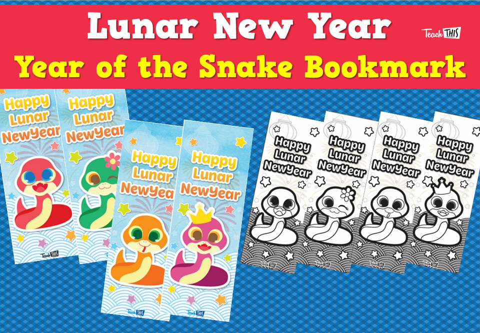 Lunar New Year - Year of the Snake Bookmark
