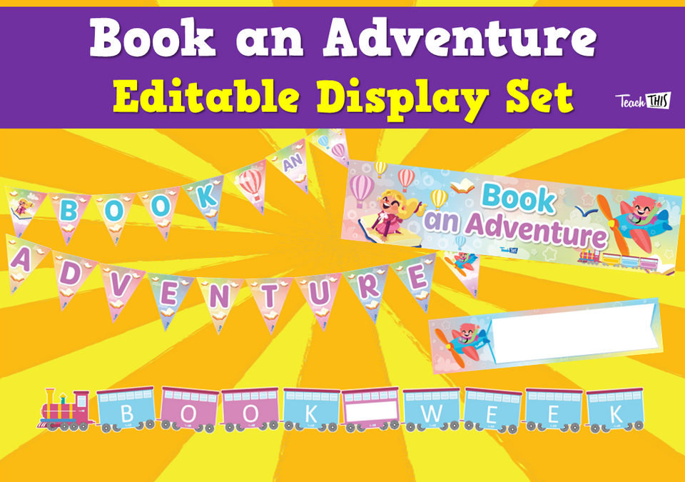 Book an Adventure - Editable Display Set