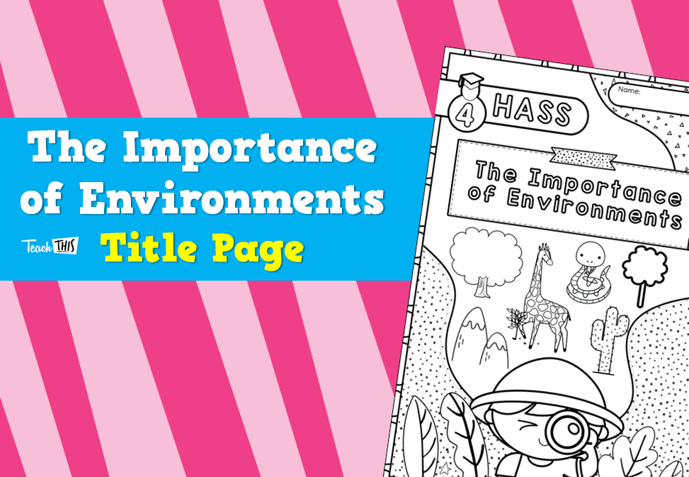 The Importance of Environments Title Page