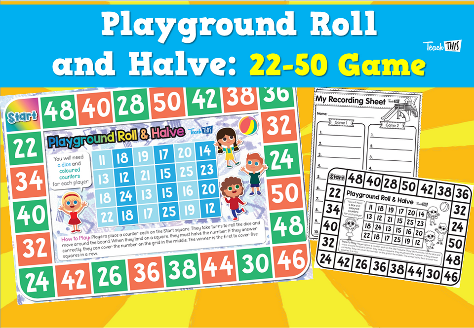 Playground Roll and Halve: 22-50 Game