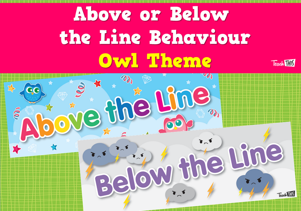 Above or Below the Line Behaviour - Owl Theme