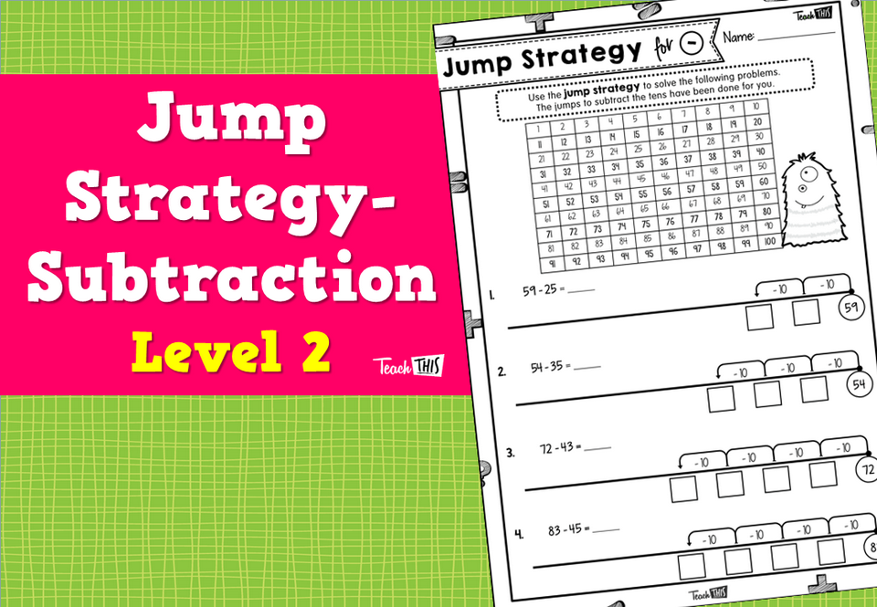 Jump Strategy- Subtraction- Level 2