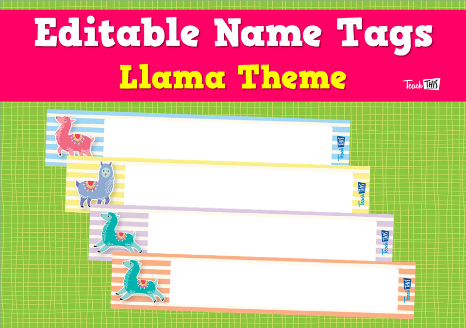 Editable Name Tags - Llama Theme