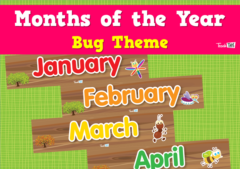 Months of the Year - Bug Theme