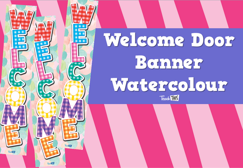 Welcome Door Banner Watercolour