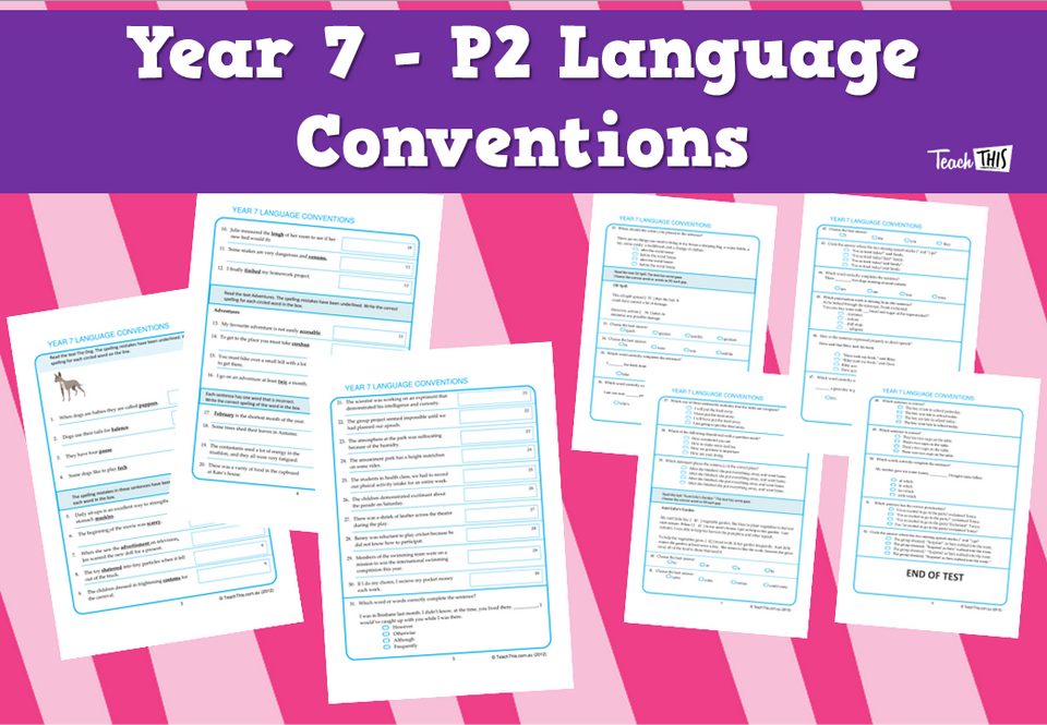 Year 7 - P2 Language Conventions