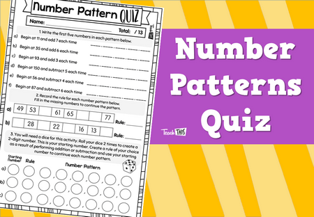 Number Patterns Quiz