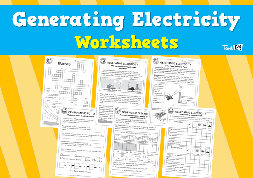 Generating Electricity Worksheets (11 pg)