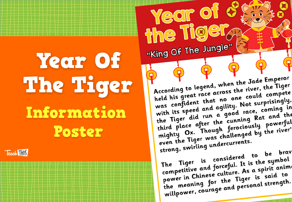 Year Of The Tiger - Information Poster