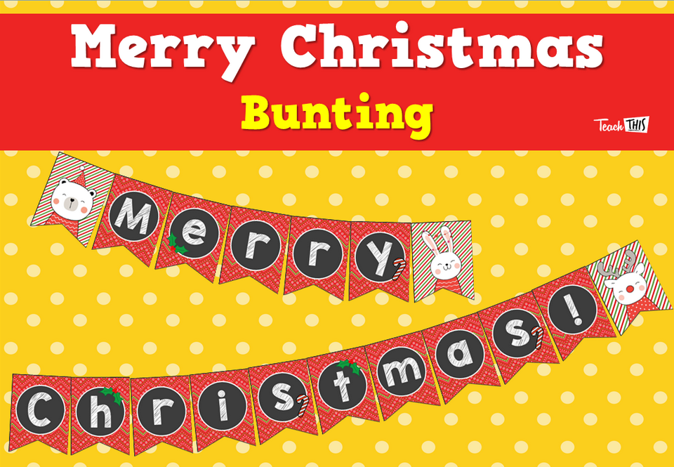 Merry Christmas -Bunting