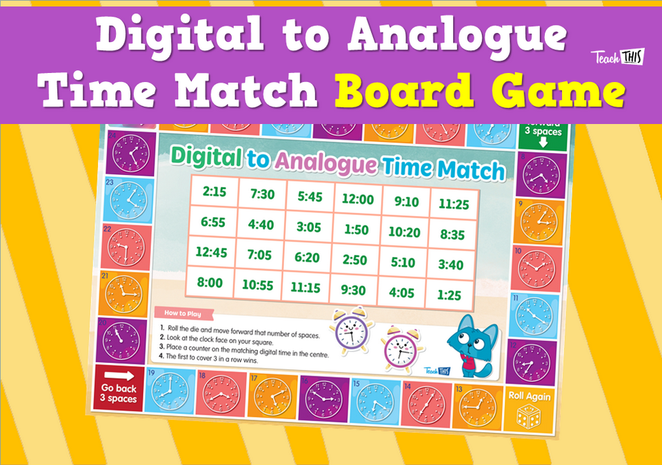 Digital to Analogue Time Match - Board Game