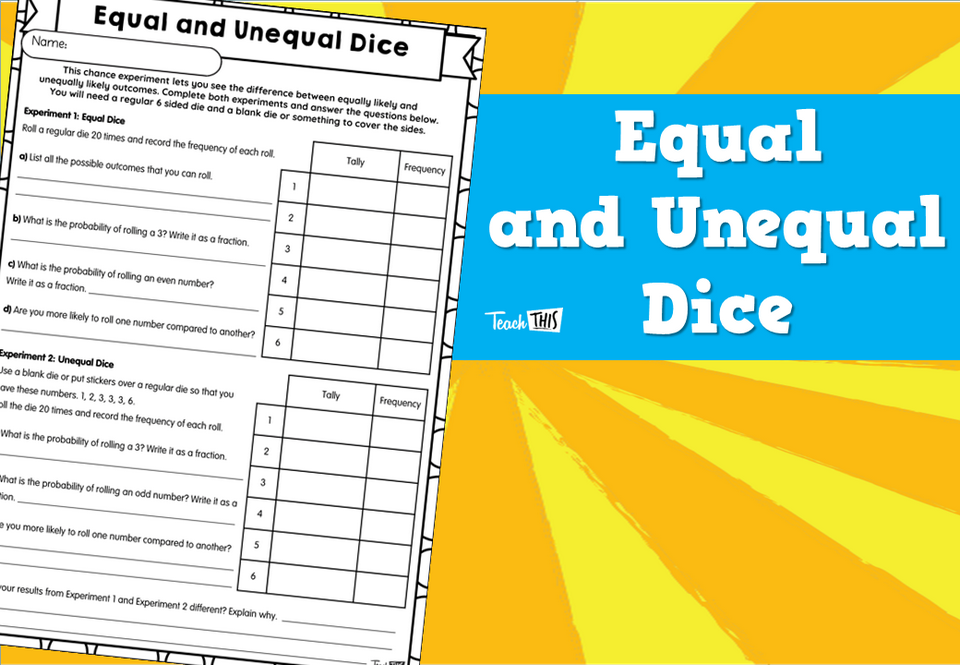 Equal and Unequal Dice