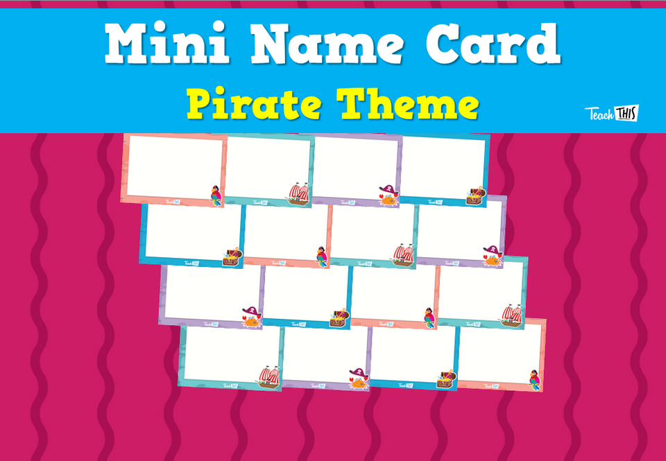 Mini Name Card - Pirate Theme