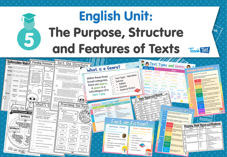 English Unit: The Purpose, Structure and Features of Texts