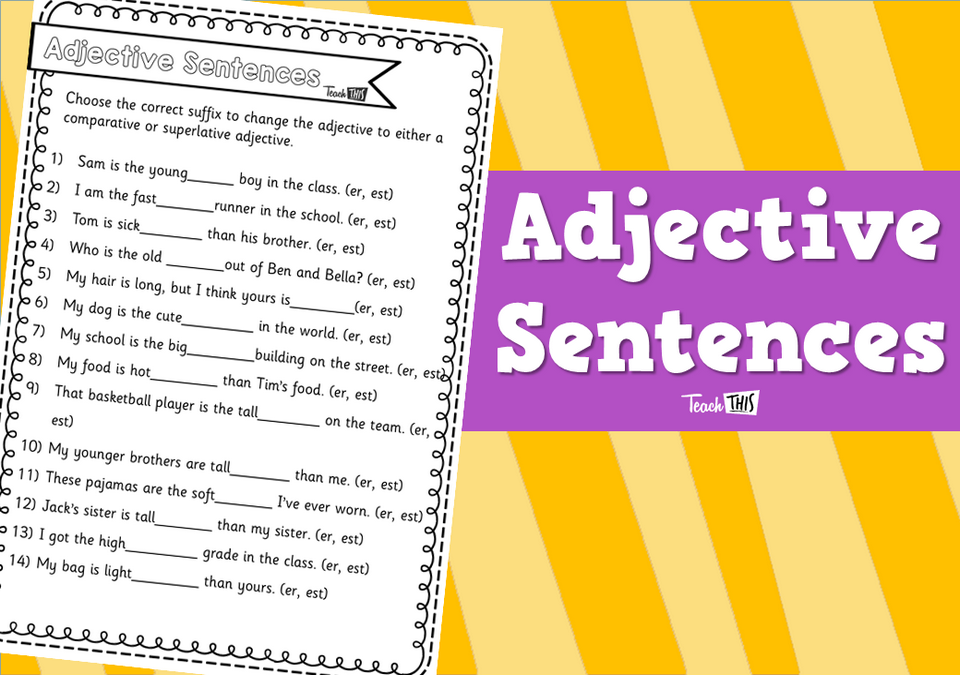Adjectives Sentences
