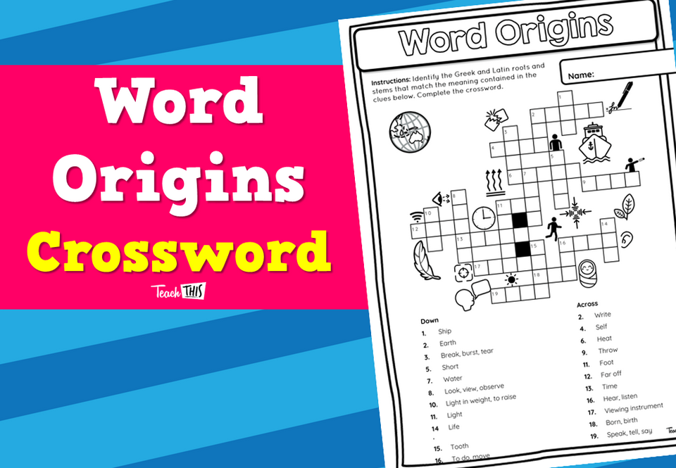Word Origins - Crossword
