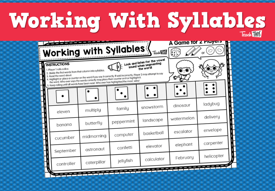 Working With Syllables
