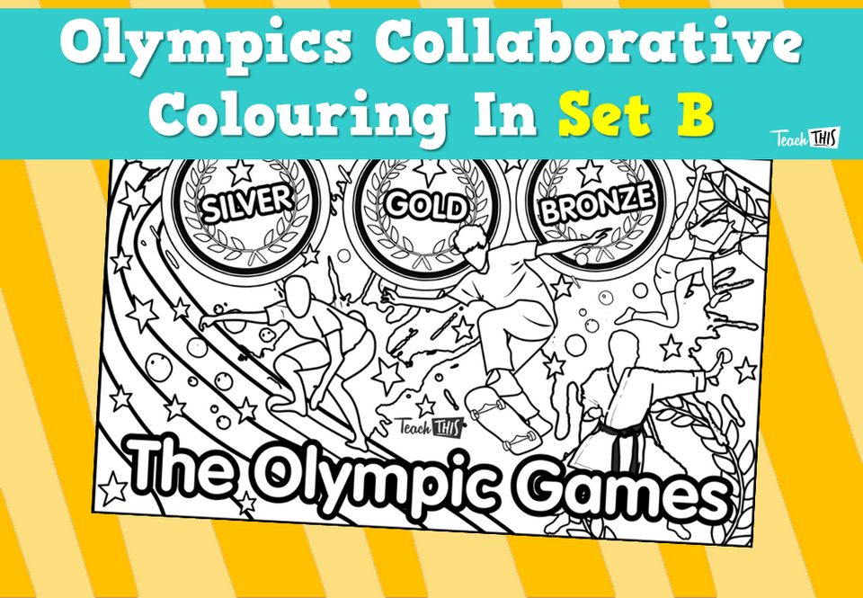 Olympics Collaborative Colouring In - Set B