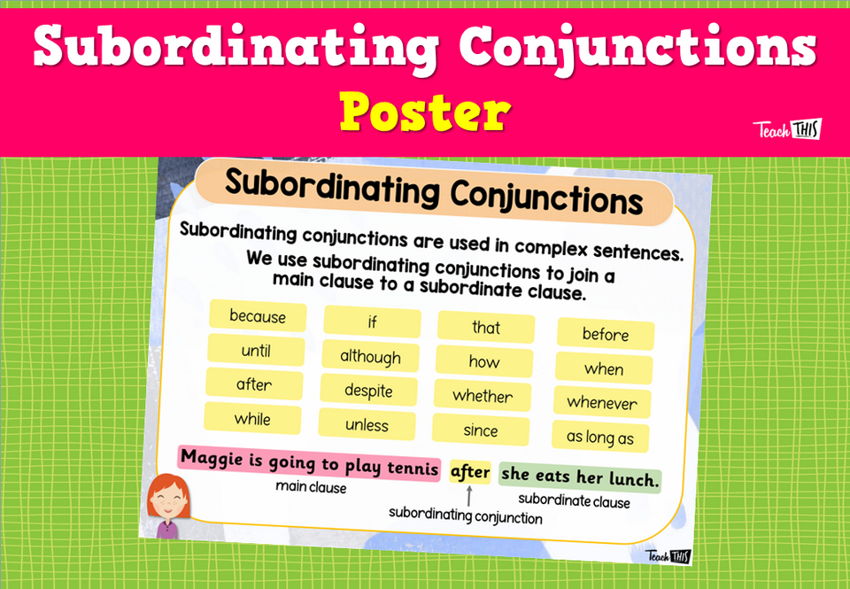 Subordinating Conjunctions Poster