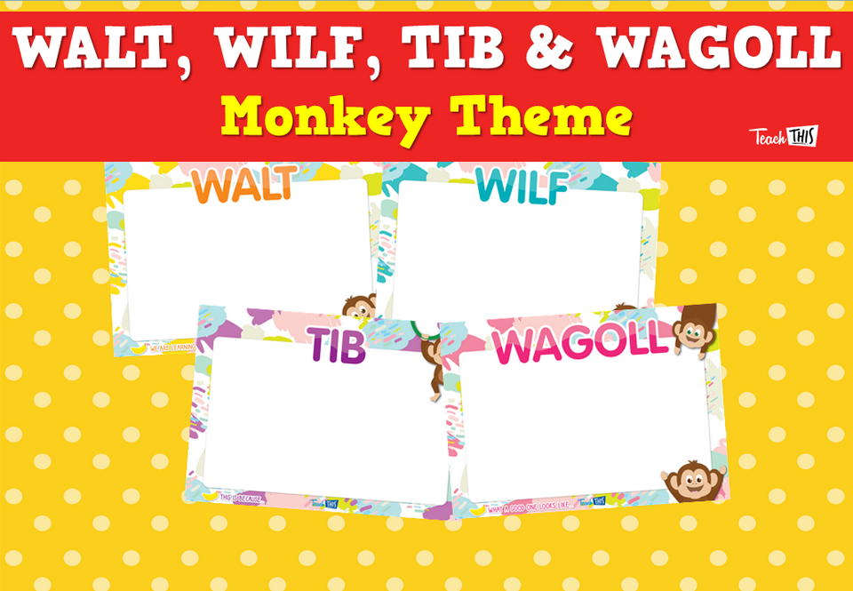 WALT, WILF, TIB, WAGOLL Posters - Monkey Theme