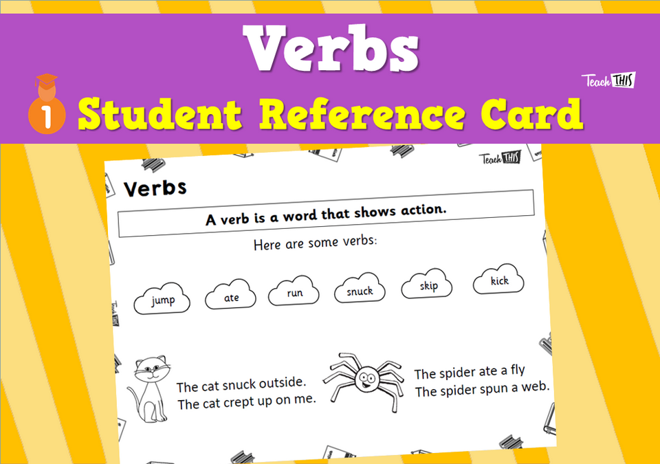 Verbs - Student Reference Card