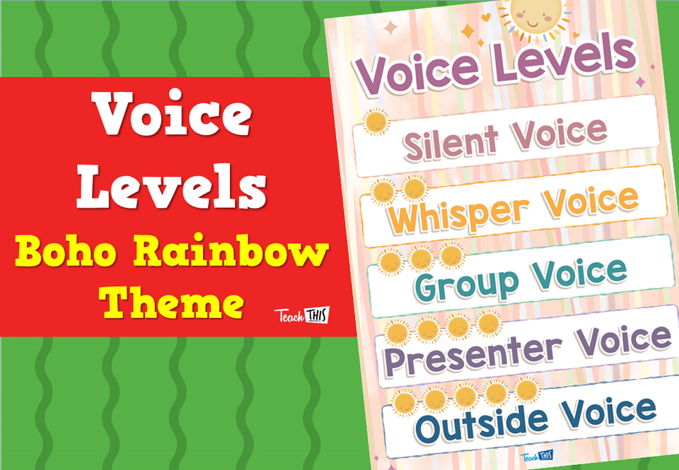 Voice Levels - Boho Rainbow Theme