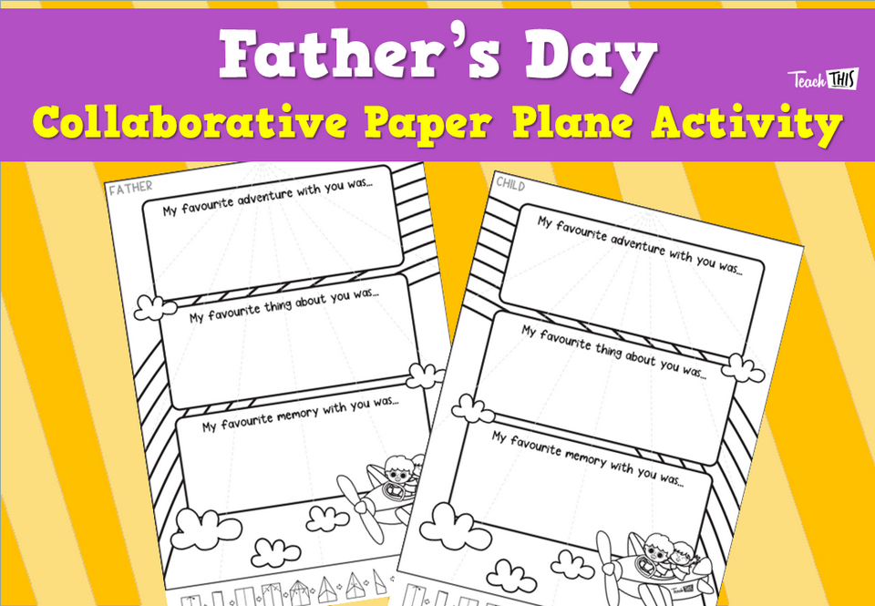 Father's Day - Collaborative Paper Plane Activity