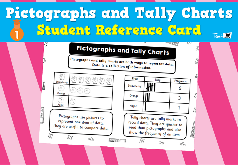 Pictographs and Tally Charts - Student Reference Card