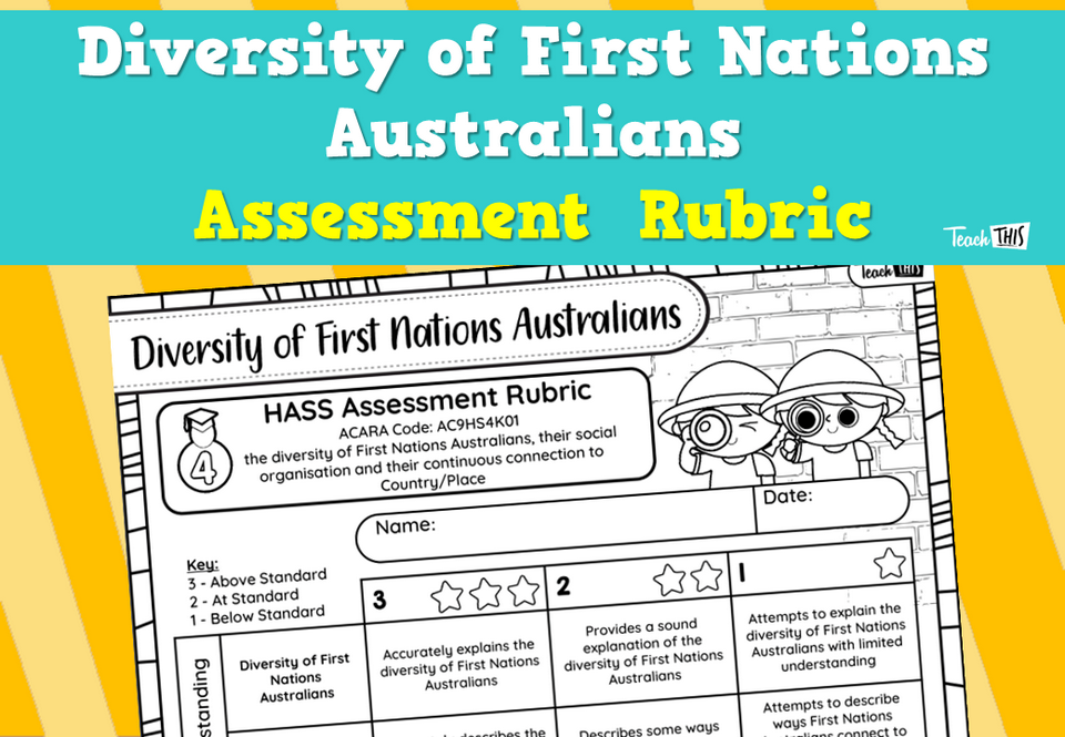 Diversity of First Nations Australians - Assessment  Rubric