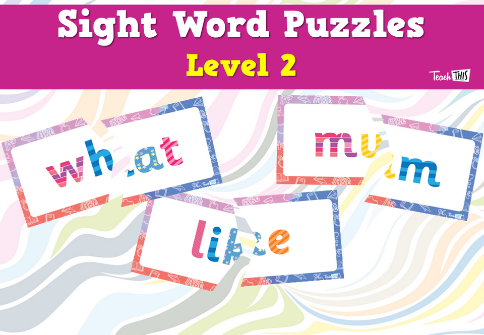 Sight Word Puzzles – Level 2
