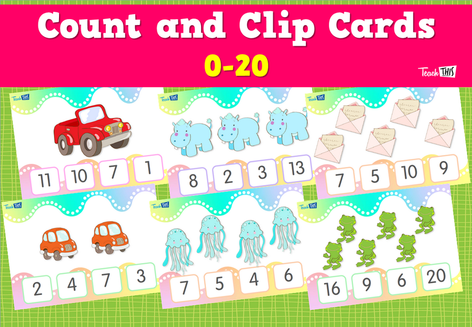 Count and Clip Cards 0-20