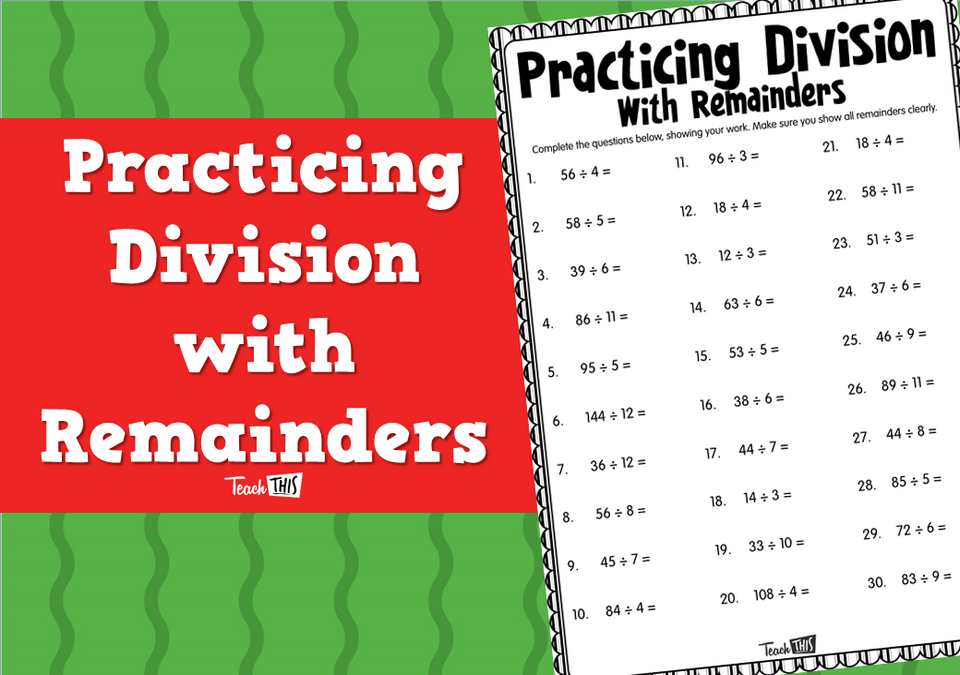 Practicing Division With Remainders