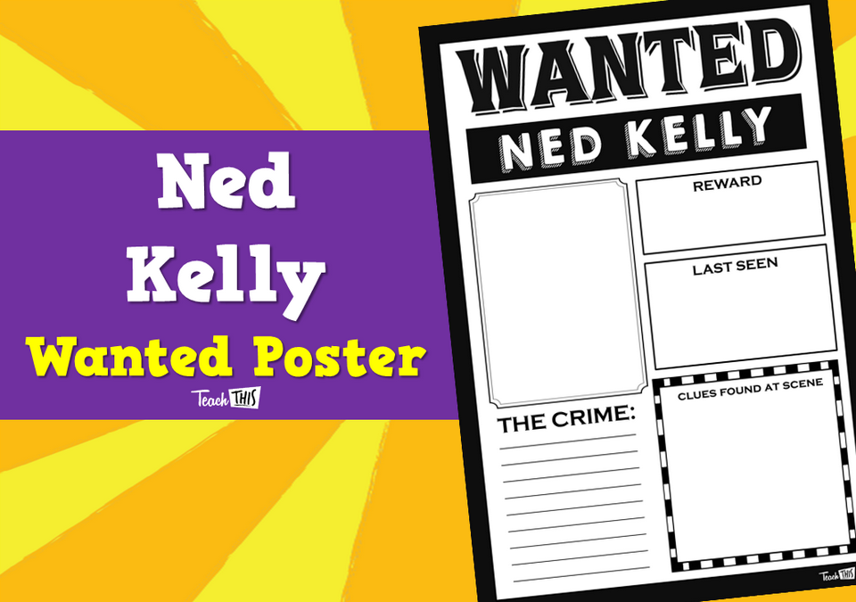 Ned Kelly - Wanted Poster