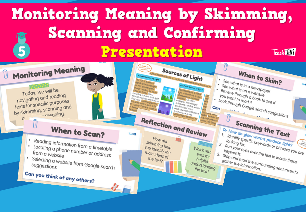 Monitoring Meaning by Skimming, Scanning and Confirming - Presentation