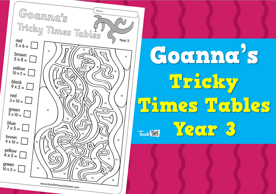 Goanna's Tricky Times Tables Year 3