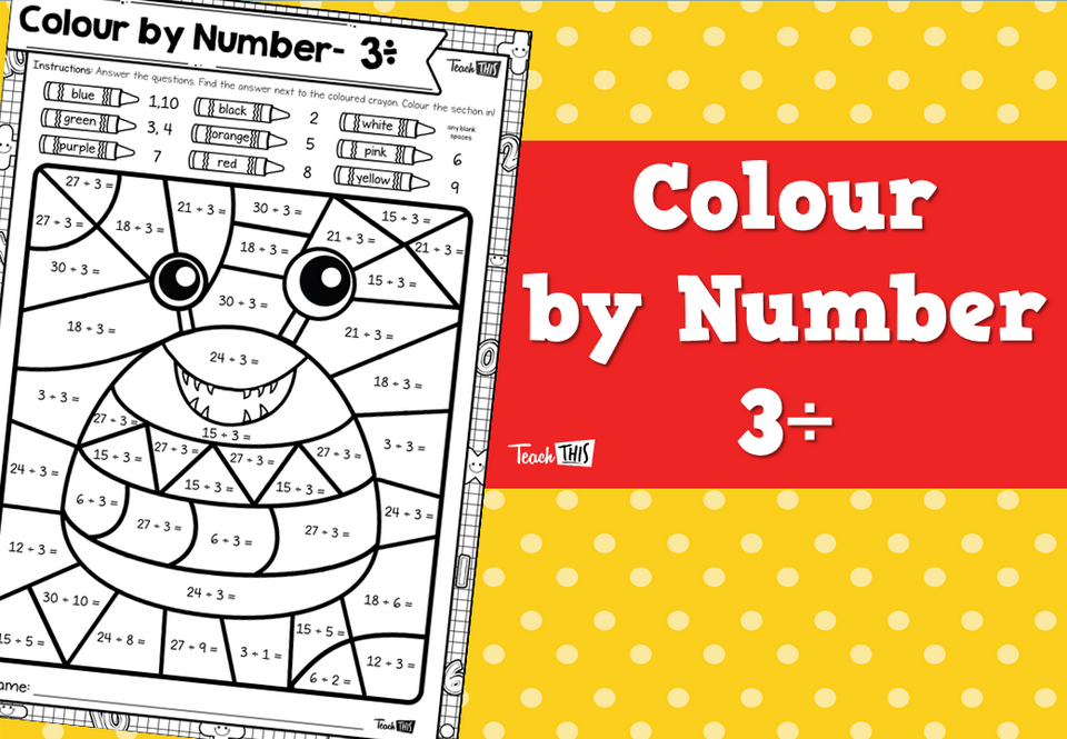 Colour by Number- 3÷